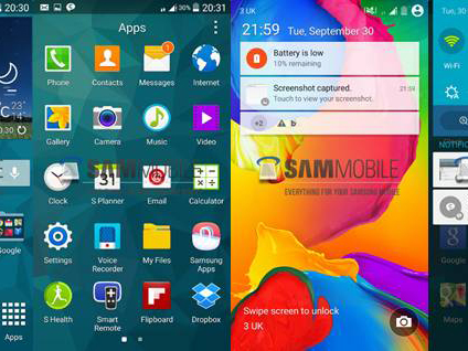 Android L , Samsung Galaxy S5 ,