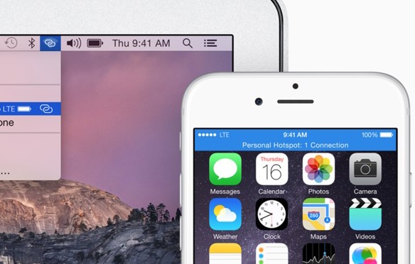 ฟีเจอร์, Instant Hotspot , iOS 8.1 ,อินเตอร์เน็ต,
